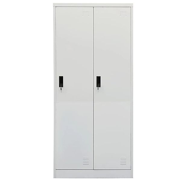 Kleiderschrank Hellgrau 80x50x180 Cm Stahl günstig online kaufen