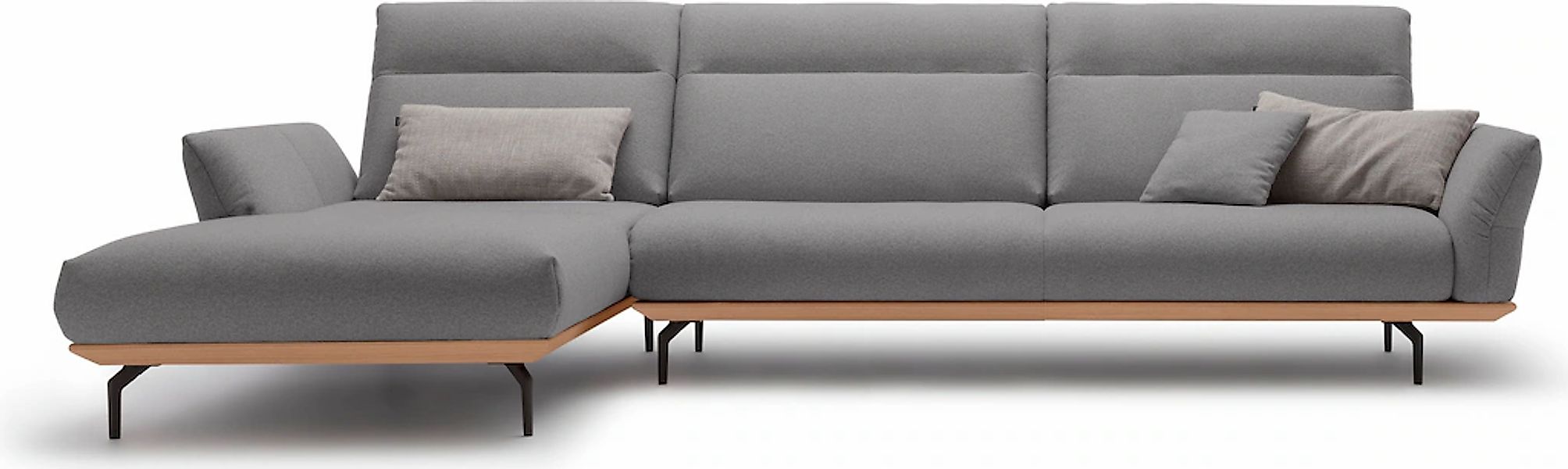 Creation BY ROLF BENZ Ecksofa "CR.460", Sockel in Eiche, Winkelfüße in Umbr günstig online kaufen