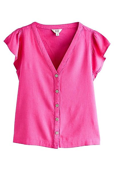 Next Blusentop Oberteil mit Knopfleiste und Rüschenärmeln (1-tlg) günstig online kaufen