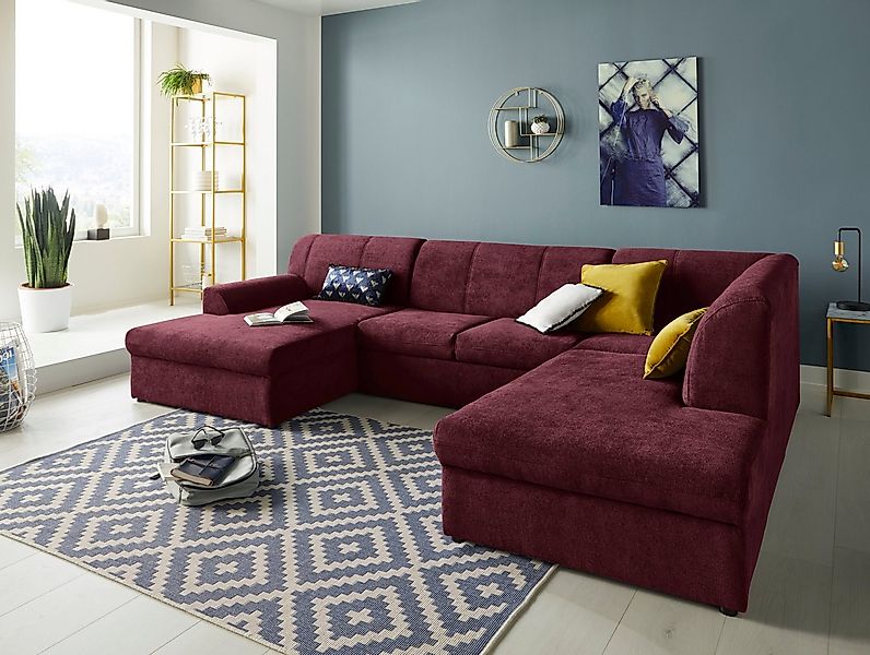 DOMO collection Wohnlandschaft "Topper, elegant und zeitlos, komfortabel, U günstig online kaufen