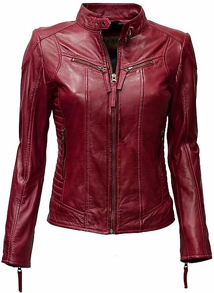 Zimmert Leather Lederjacke Frida washed Lammnappa Leder, Cognac, Schwarz, B günstig online kaufen
