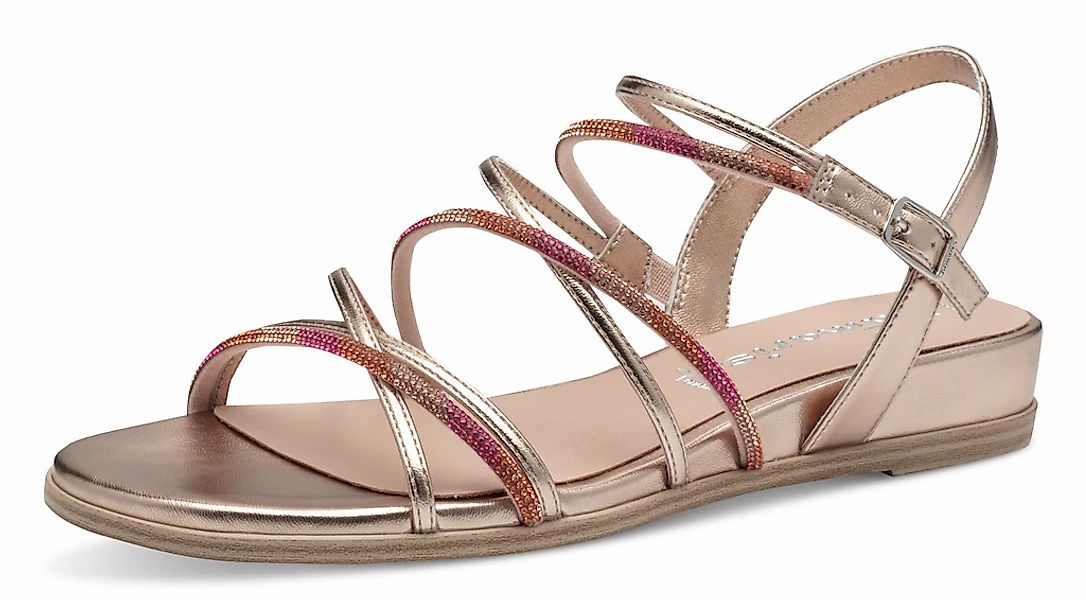 Tamaris Keilsandalette, Riemchensandale, Sommerschuh mit glitzernden Strass günstig online kaufen