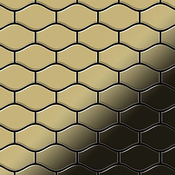 ALLOY Mosaik Fliese Massiv Metall Messing Gewalzt Gold 1,6mm Stark Karma-bm günstig online kaufen
