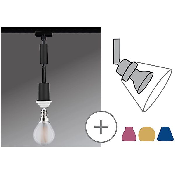 Paulmann "URail Pendel DecoSystems Basic E14 max. 20W dimmbar 230V Schwarz günstig online kaufen