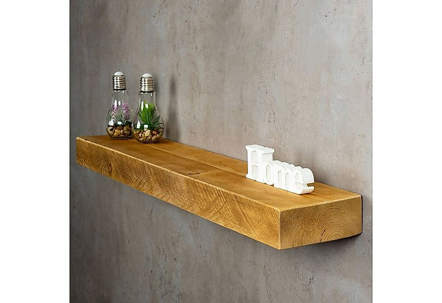 Levandeo® Wandregal, levandeo Wandregal Holz Massiv 100x20cm Eiche Farbig W günstig online kaufen