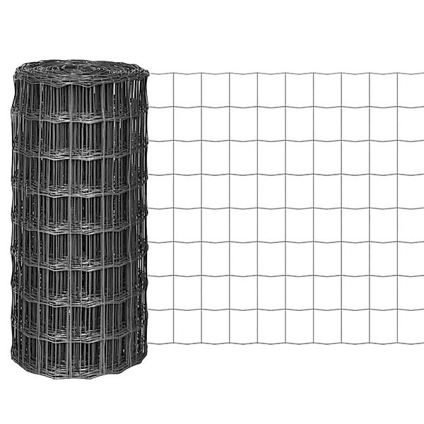 vidaXL Eurozaun Stahl 10 x 0,8 m Grau 142508 günstig online kaufen