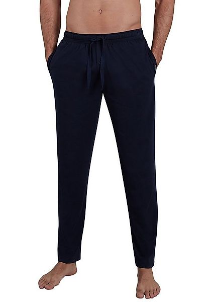 GÖTZBURG Schlafhose GÖTZBURG Herren Lange-Hose blau uni (1-tlg) günstig online kaufen