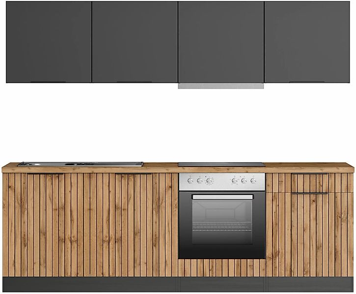 KOCHSTATION Küchenzeile »KS-Lagos2, Breite 240 cm« wahlweise mit E-Geräten, günstig online kaufen