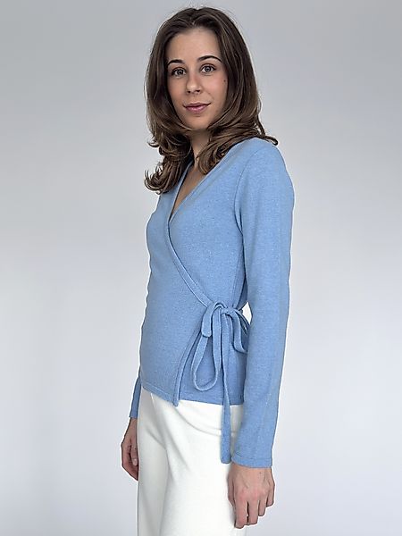 Zuckerwatte Wickelpullover Wickelpullover aus weicher Merino günstig online kaufen