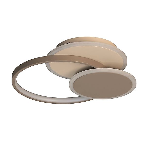 LED-Deckenlampe Tomo, greige/sandfarben, 40 cm, Metall, CCT günstig online kaufen