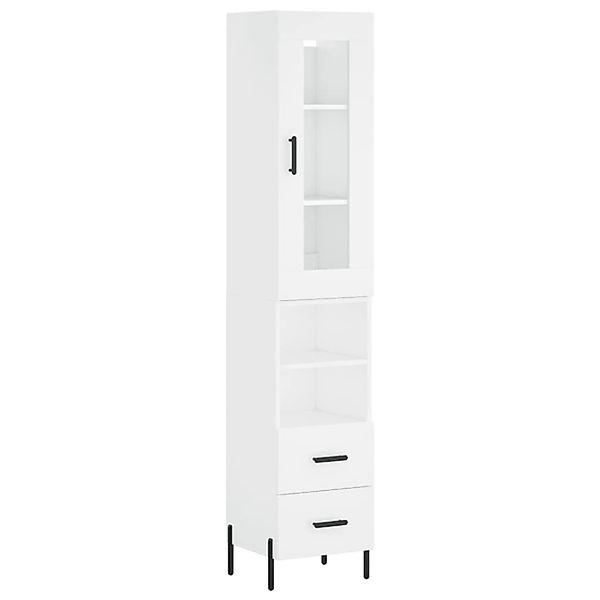 vidaXL Highboard Weiß 34,5x34x180 cm Holzwerkstoff 3199305 günstig online kaufen