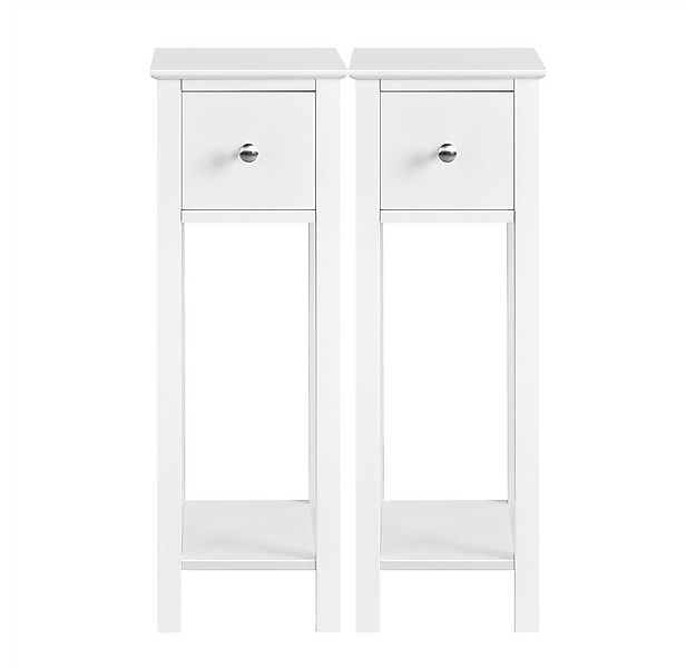 Yaheetech Nachttisch Sofatisch (2-St), Beistelltisch mit Schublade & Ablage günstig online kaufen