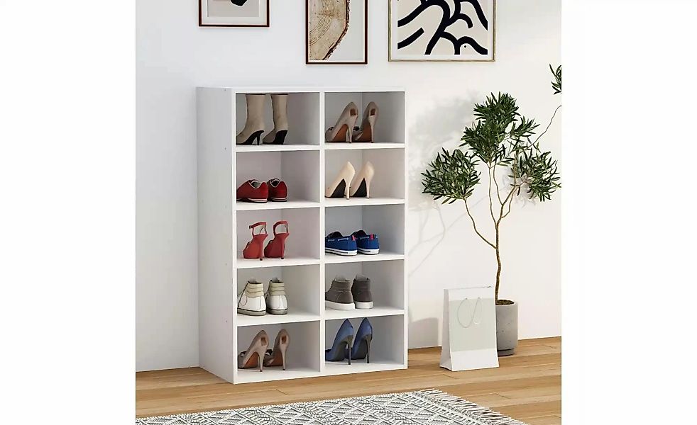 Schuhregal  Hinsol ¦ holzfarben ¦ Maße (cm): B: 55 H: 83,9 Regale > Schuhre günstig online kaufen
