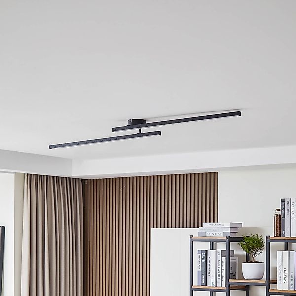 Lindby LED-Deckenleuchte Aurendor, 135 cm, schwarz, Metall günstig online kaufen