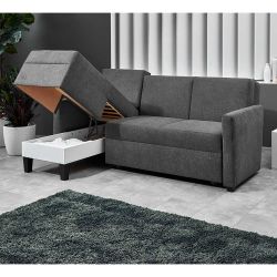 Sofa Eckgarnitur mit Schlaffunktion Bettkasten günstig online kaufen