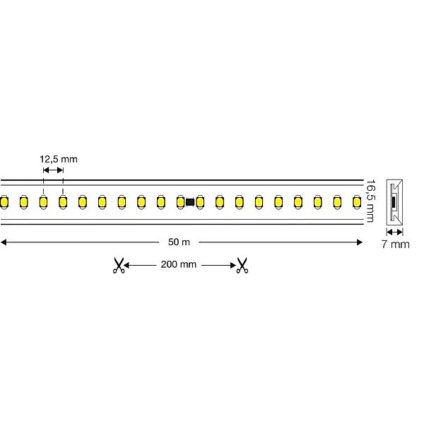 SLC LED-Strip 230V Komplett-Set IP65 5m, 3.000K günstig online kaufen