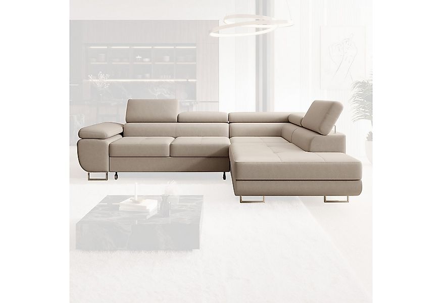 NEXT COLLECTION Ecksofa Wild, Verstellbare Kopfstützen, Schlaffunktion, Bet günstig online kaufen