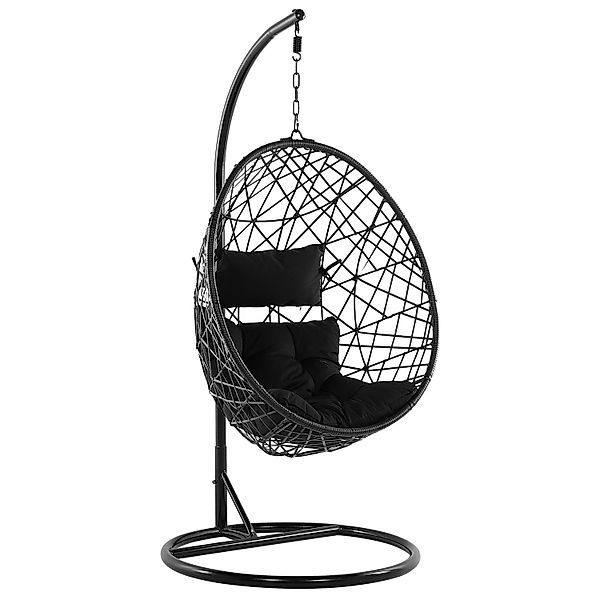 Beliani Hängesessel Schwarz 96x96x200 günstig online kaufen