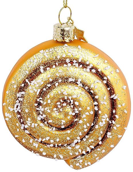 SIKORA Christbaumschmuck Zimtschnecke besondere Weihnachtskugel Glas Anhäng günstig online kaufen