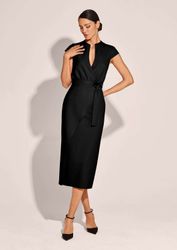 MADELEINE Maxikleid Elegantes Midi-Kleid in Wickeloptik günstig online kaufen