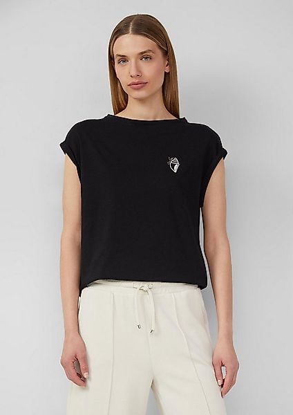 s.Oliver Kurzarmshirt T-Shirt Relaxed-Fit-Shirt mit Print und überschnitten günstig online kaufen