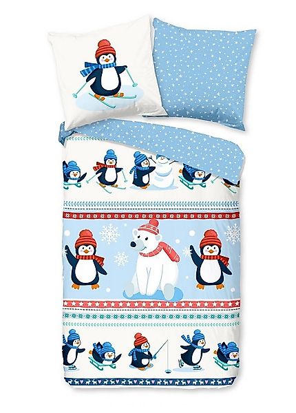 Traumschloss Bettwäsche Comfort Baumwolle, Flanell, 2 teilig, Pinguine und günstig online kaufen