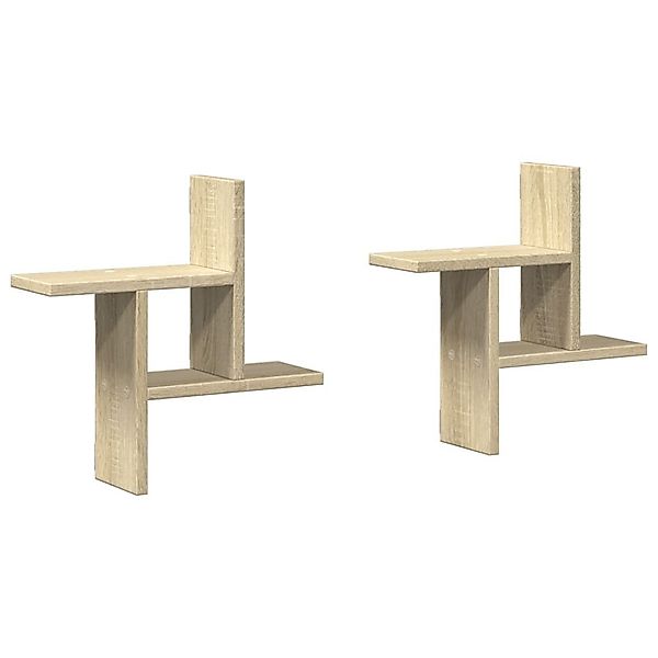 vidaXL Regal Wandregale 2 Stk. Sonoma-Eiche günstig online kaufen