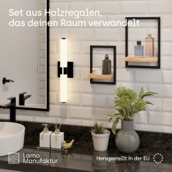 LAMO Manufaktur Wandregal Holz Set 2 günstig online kaufen