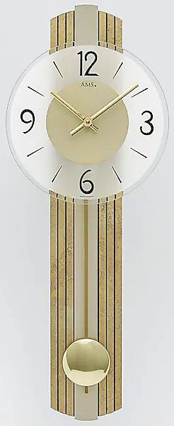 AMS Pendelwanduhr »W7487«, Quarzuhr,Holzgehäuse,Esszimmer,Wohnzimmer,Made i günstig online kaufen