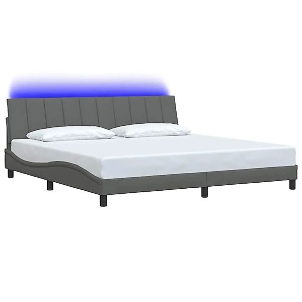 vidaXL Bettgestell Ohne Matratze Dunkelgrau 200x200 cm Stoff 3310483 günstig online kaufen