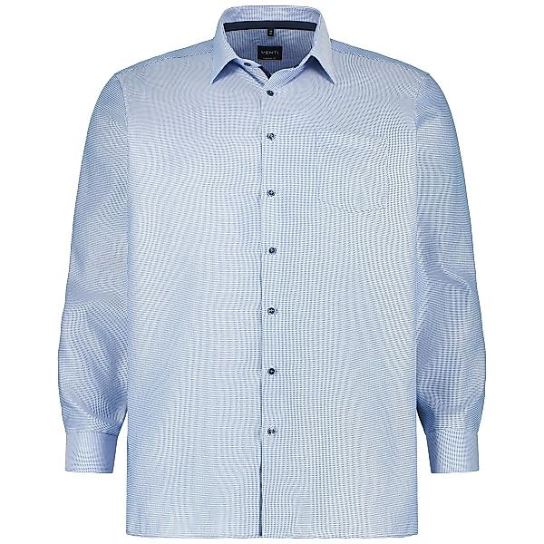 VENTI Businesshemd mit Allover-Muster Farbe blau Größe: 54 günstig online kaufen