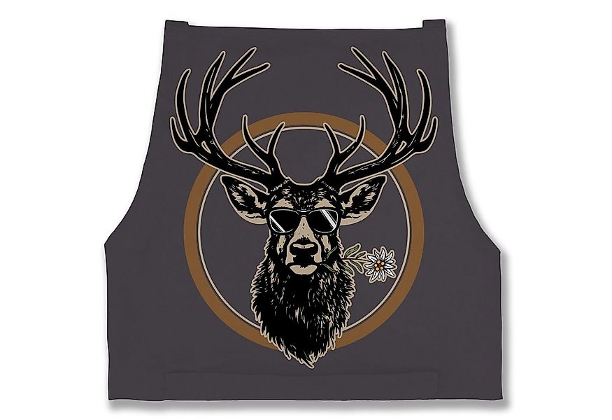 Shirtracer Kochschürze Cooler Hirsch Hirschgeweih Jäger, (1-tlg), Grillschü günstig online kaufen
