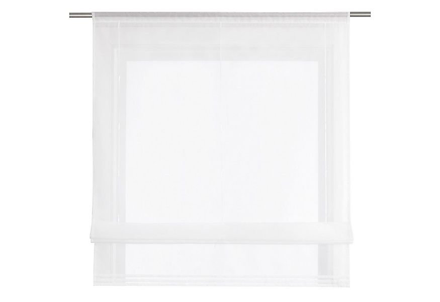 Joyswahl Raffrollo, mit Stangendurchzug, freihängend, Voile Uni, Wohnzimmer günstig online kaufen