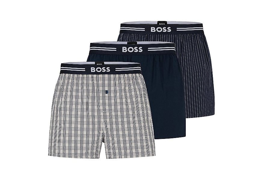 BOSS Webboxer Woven Boxer Shorts Pure Cotton (Packung, 3-St., 3er-Pack) Pyj günstig online kaufen