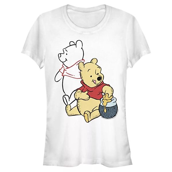 Disney - Winnie Puuh - Winnie Puuh Pooh Line art - Frauen T-Shirt günstig online kaufen