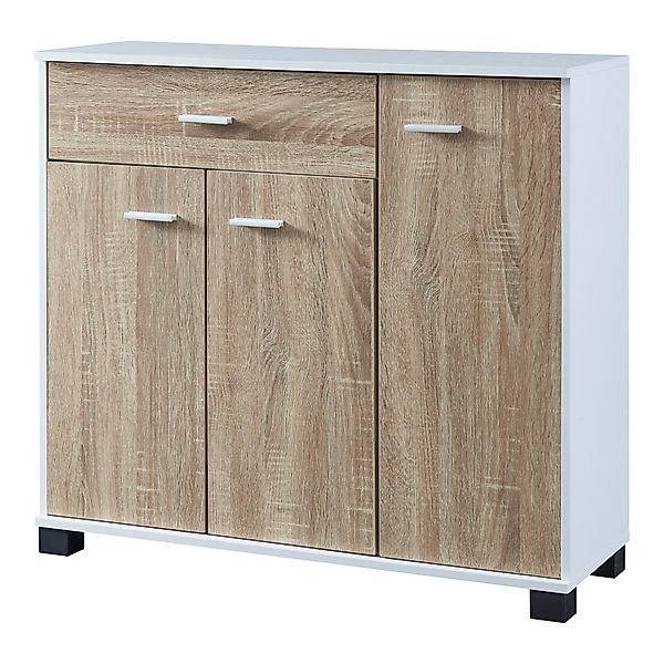 en.casa Sideboard, »Bobeck« 72x80x28cm Weiß / günstig online kaufen