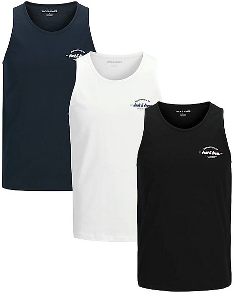 Jack & Jones Tanktop Bequemes Slimfit Shirt mit Printdruck (3er-Pack) mit P günstig online kaufen