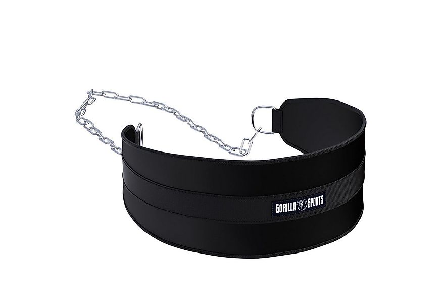 GORILLA SPORTS Dip-Gürtel Gewichthebergürtel - mit Kette, 2 Karabiner, Nylo günstig online kaufen