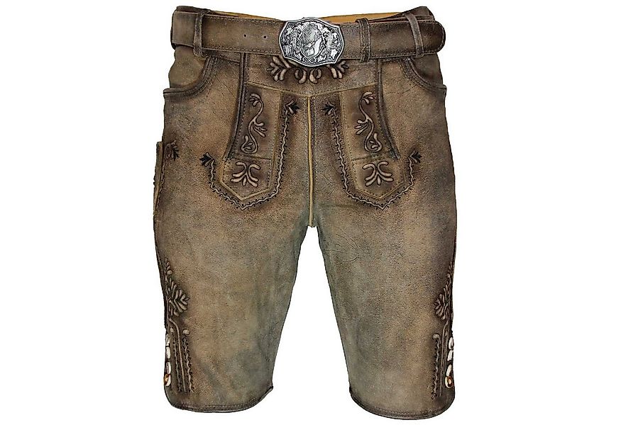 Maddox Trachtenlederhose MADDOX Kurze Herren Lederhose 'Zugersee' mit Gürte günstig online kaufen