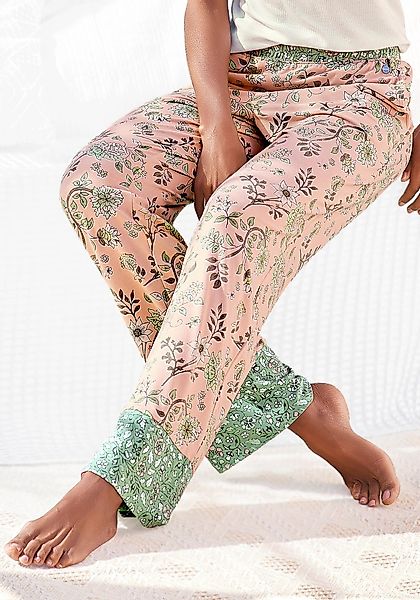 LASCANA Schlafhose, im Blumen Allover-Druck günstig online kaufen