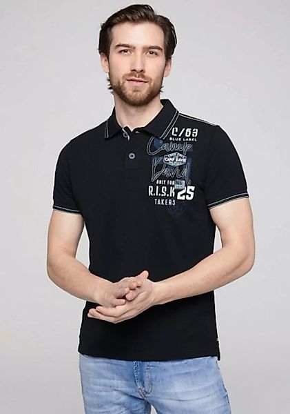 CAMP DAVID Poloshirt mit Kontrastnähten auf den Schultern günstig online kaufen