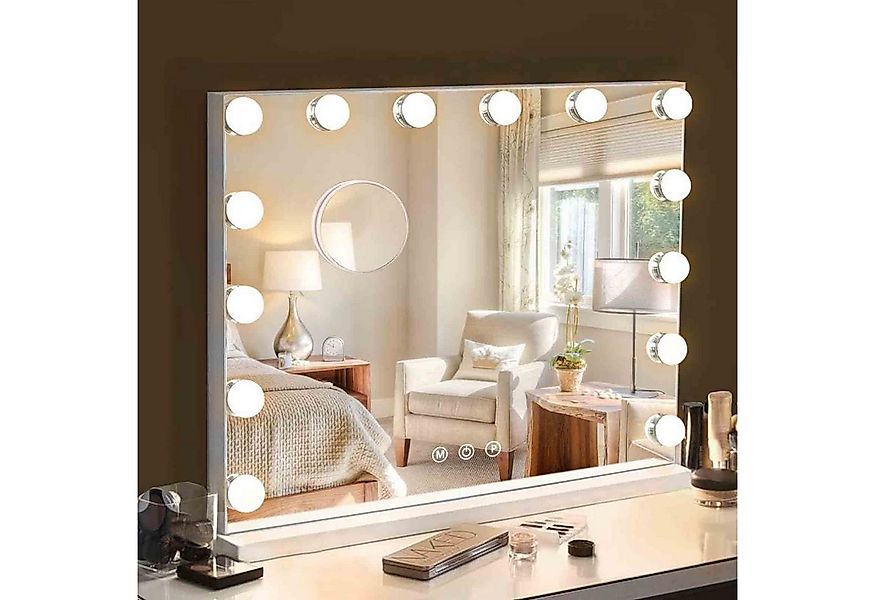 MODFU Spiegel LED Hollywood Spiegel Wandspiegel Tischspiegel (10x Vergrößer günstig online kaufen