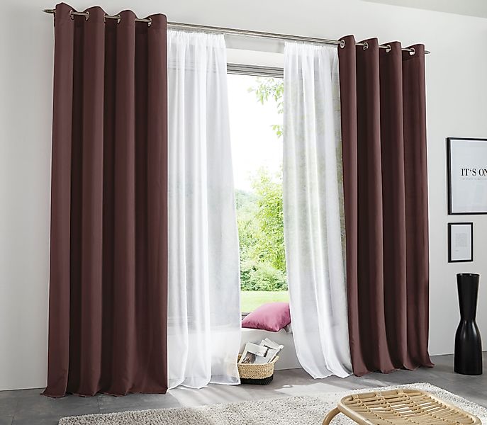 my home Vorhang Raja, Ösen (2 günstig online kaufen
