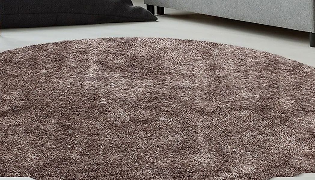 Kayoom Hochflor-Teppich "Diamond 700" rund 45 mm Höhe weiche Microfaser, La günstig online kaufen