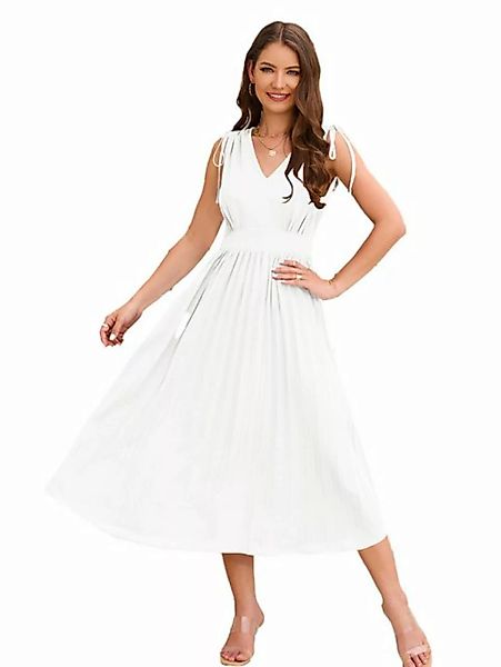 ZWY Dirndl Damen Sommerkleid Party Boho Kleid V-Ausschnitt Strandkleid (1-t günstig online kaufen