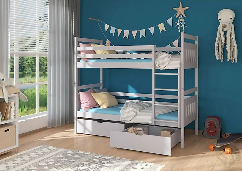 Friderik-EU Kinderbett ADA Hochbett aus Kiefer Etagenbett (mit Schubladen u günstig online kaufen
