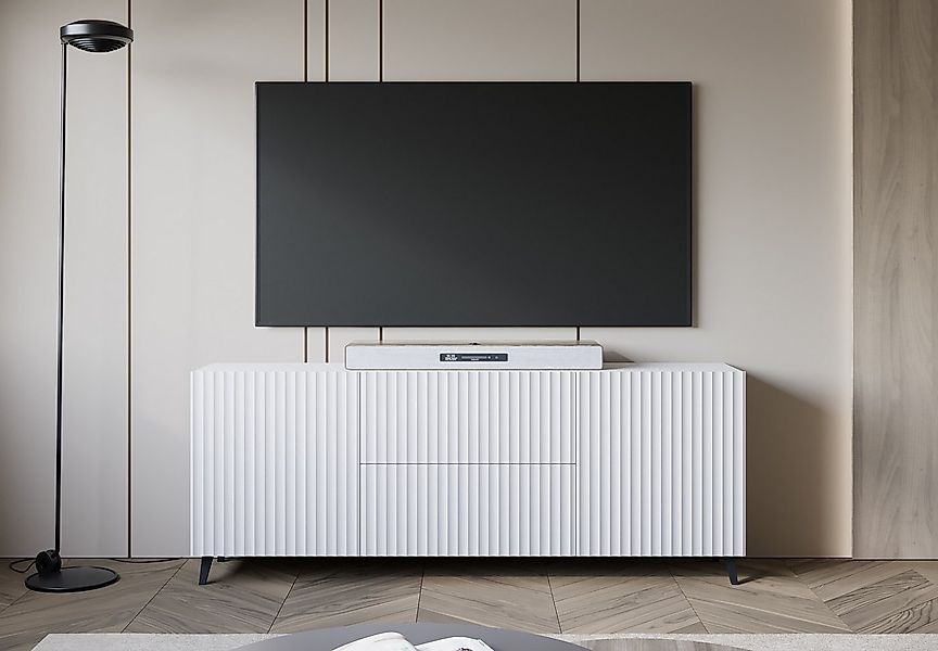 Home affaire Lowboard Phuket, Front MDF, 2 Schubladen, 4 Türen, 6 geschloss günstig online kaufen