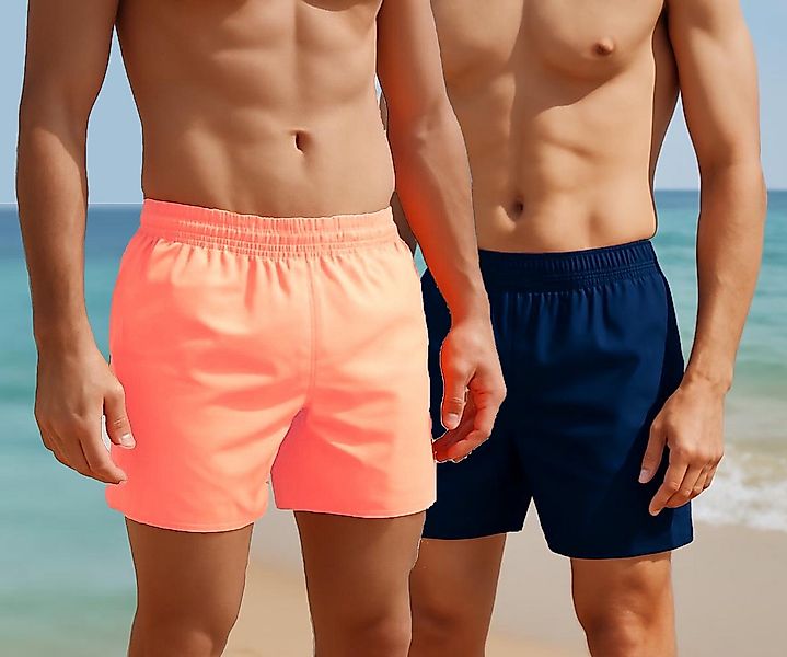 Cocain underwear Badeshorts 2 Stück lange Herren Badehosen Badeshorts Mesh günstig online kaufen