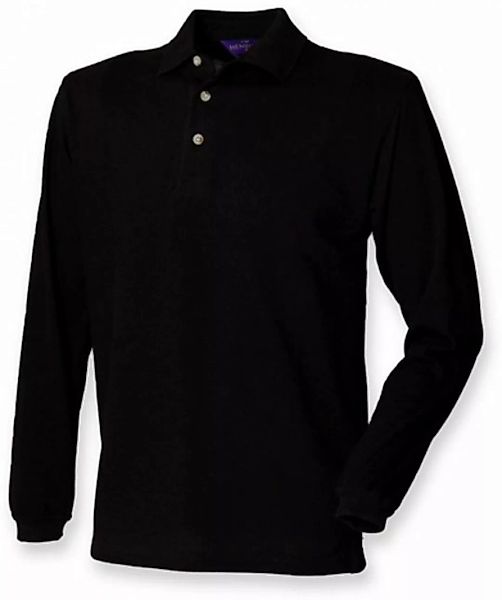 Henbury Langarm-Poloshirt Herren Classic Longsleeve Piqué-Poloshirt - WRAP günstig online kaufen