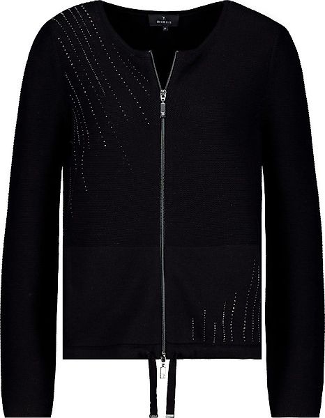Monari Strickfleecejacke Strickjacke Mit funkelnden Strasssteinen günstig online kaufen